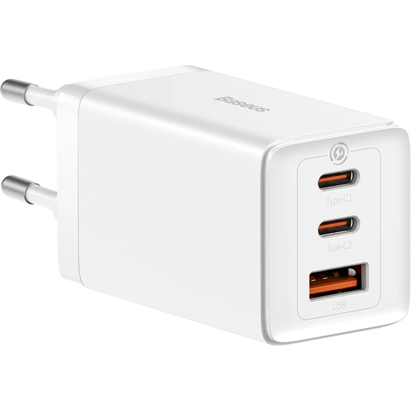 Rýchlonabíjačka do siete Baseus GaN5 Pro 65W 2x USB-C, 1x USB biela - Nabíjačky - Obrázok LFGE000L01