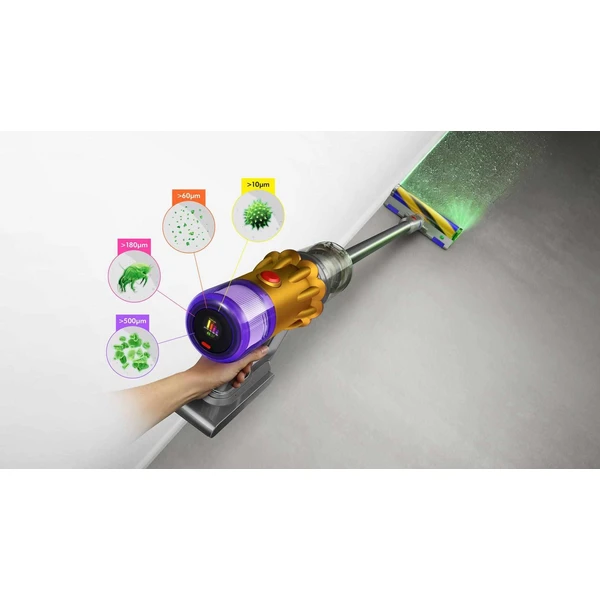 Dyson V12 Detect Slim Absolute 2023, akumulátorový vysávač, iluminačné technológie, 3 režimy, LCD di - Tyčové vysavače - Obrázok LFH1000O01
