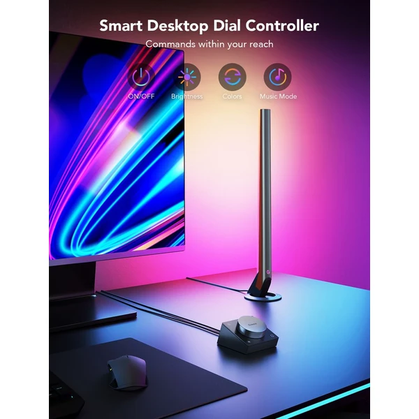 Govee Smart Gaming WiFi LED Panely + Smart Dual ovládač biely - Inteligentné osvetlenie - Obrázok LFQK000K01