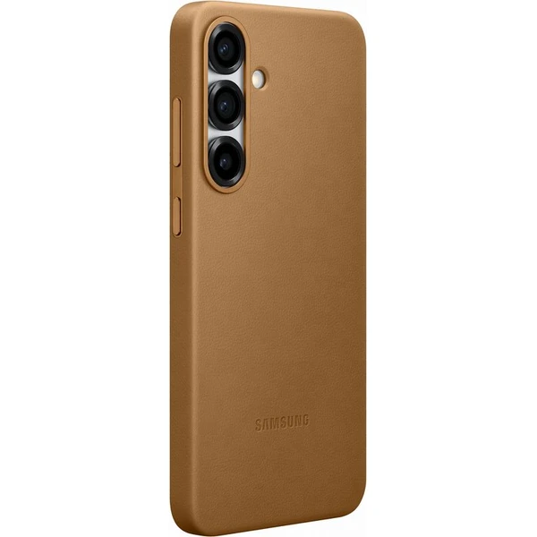 Samsung Kindsuit Case kryt z vegánskej kože Galaxy S25 zlatý - Puzdra - Obrázok LGCC000J01