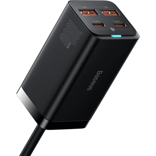 Rýchlonabíjačka do siete Baseus GaN3, 2xUSB-A, 2xUSB-C 100W čierna - Nabíjačky - Obrázok LGGE000L01