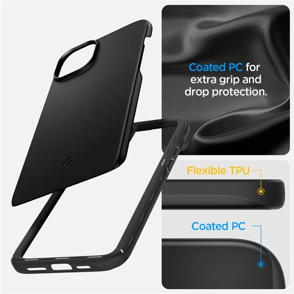 Spigen Thin Fit kryt iPhone 15 čierny - Puzdra - Obrázok LGU8000601