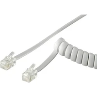 PremiumCord RJ14/RJ14 telefónny kábel 4m biely - Káble a redukcie