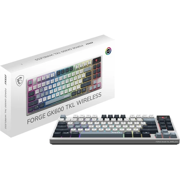 MSI FORGE GK600 TKL Sky bezdrôtová herná klávesnica CZ/SK - Klávesnice - Obrázok LIUF000K01