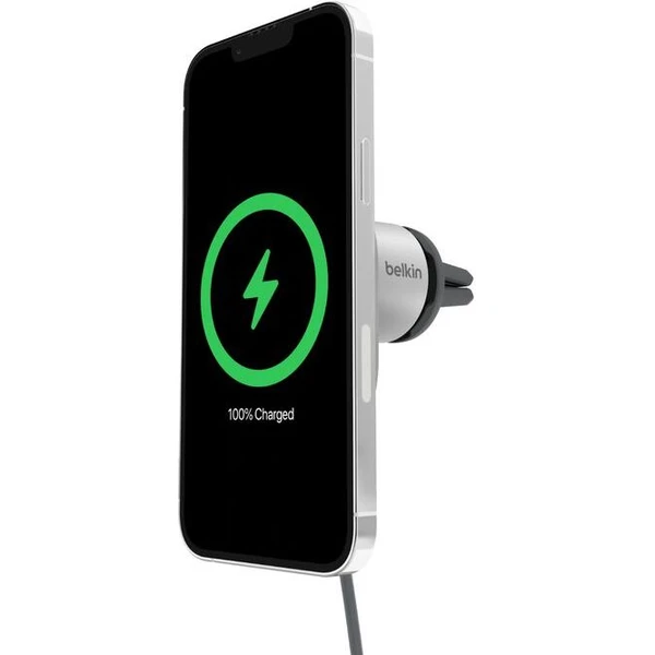 Belkin BOOST CHARGE ™ Qi2 Magnetický držiak s nabíjaním do auta, 15W, bez adaptéra, šedý - Držiaky - Obrázok LIWD000N01