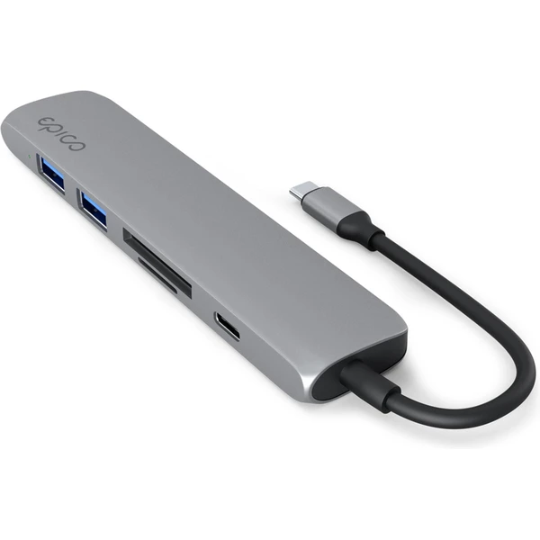 iWant by Epico 6v1 hliníkový hub 8K s USB-C vesmírne šedý - USB huby - Obrázok LKEK000K01