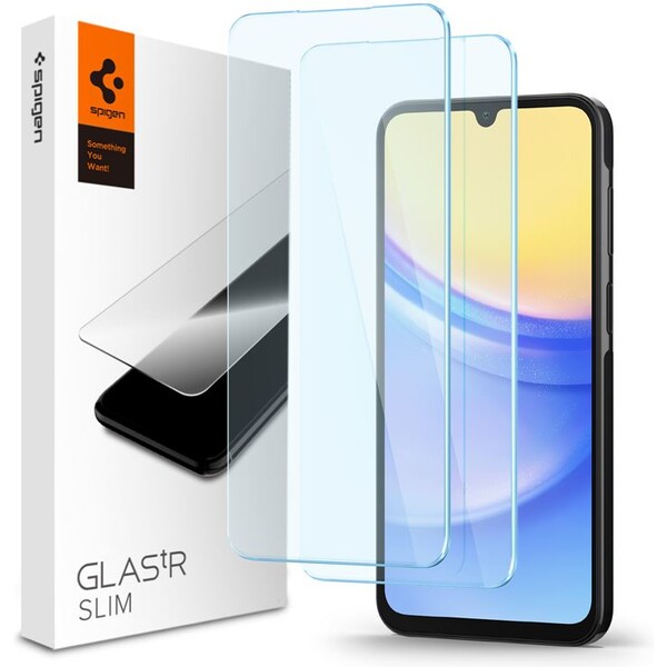 E-shop Spigen Glass tR Slim 2 Pack ochranné sklo Samsung Galaxy A25 5G/Galaxy A15/Galaxy A15 5G