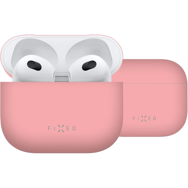 FIXED Silky ultratenké silikónové púzdro Apple Airpods 3 ružové - Puzdra - Obrázok LMC4100501