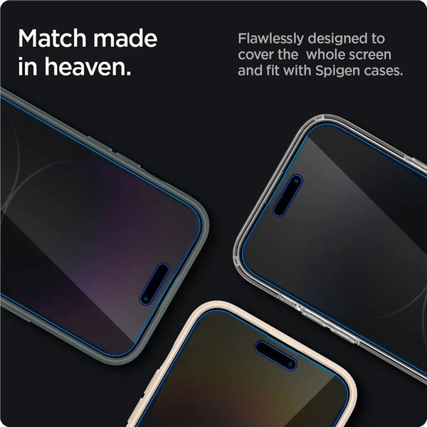 Spigen Glass EZ Fit Privacy 2 Pack ochranné sklo iPhone 14 Pro - Ochranné fólie a sklo - Obrázok LQ81000701
