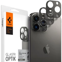Spigen tR Optik 2 Pack tvrdené sklo na fotoaparát iPhone 13 Pro/Max čierne - Ochranné fólie a sklo