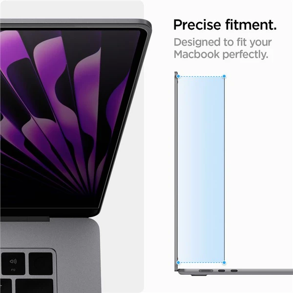 Spigen SafeView Privacy Filter MacBook Air ochranná fólia 15" M2/M3/M4 - Ochranné fólie a sklo - Obrázok LRN5000701