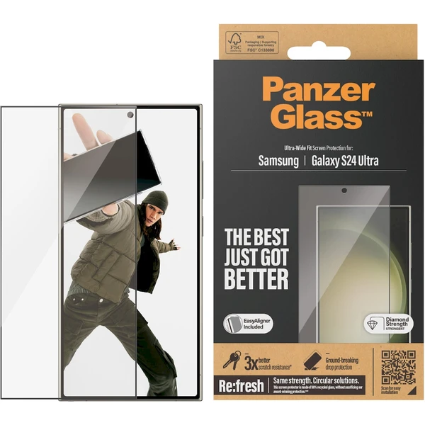 PanzerGlass Ultra-Wide Fit Samsung Galaxy S24 Ultra s inštalačným rámčekom - Ochranné fólie a sklo - Obrázok LT51000P01