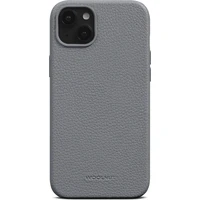 Woolnut MagSafe kožený kryt pre iPhone 15 Plus sivý - Puzdra