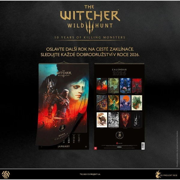 Kalendár The Witcher 3: 10th Anniversary - Kalendáre - Obrázok LUJI000K01