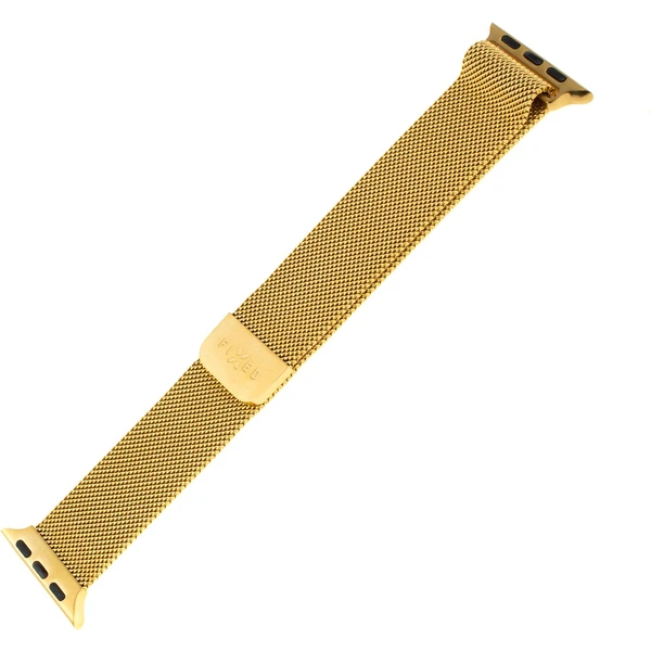 FIXED Mesh Strap sieťový nerezový remienok Apple Watch 42/44/45mm zlatý - Remienky - Obrázok LUQU600301
