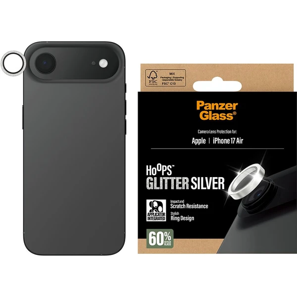 PanzerGlass® Hoops skla Apple iPhone Air trblietavo strieborné - Ochranné fólie a sklo - Obrázok LVEH000K01