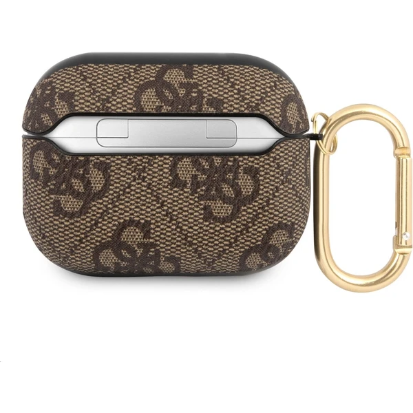 Guess 4G Script PC/PU puzdro pre Airpods Pro hnedé - Puzdra - Obrázok LVYGF00101