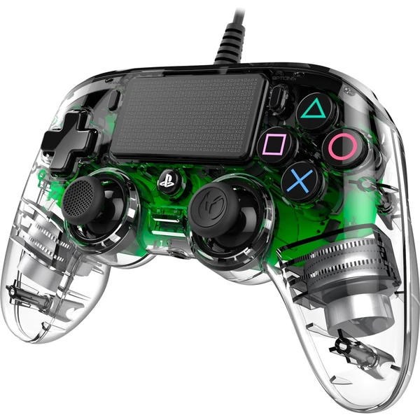 Nacon Gamepad Compact Controller Clear Green (PS4) - Herné ovládače - Obrázok LWOH100201