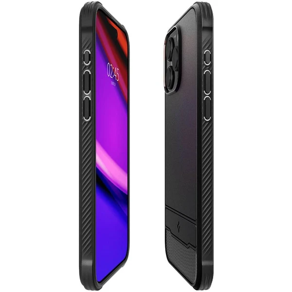 Spigen Rugged Armor MagFit iPhone 15 Pro Max matne čierny - Puzdra - Obrázok LWW8000601