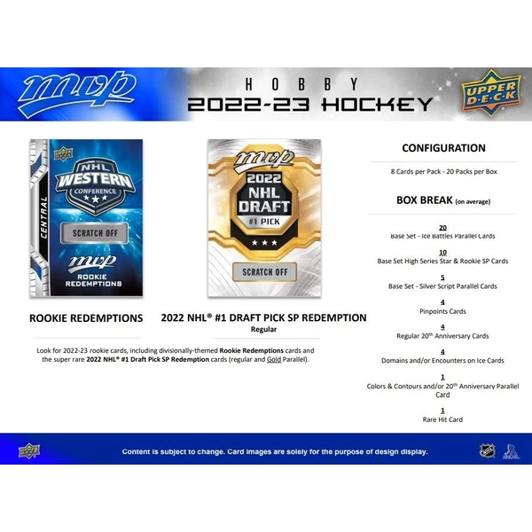 Hokejové karty Upper Deck - 22-23 MVP Hobby Balíček - Hokejové karty - Obrázok LYF3G00101