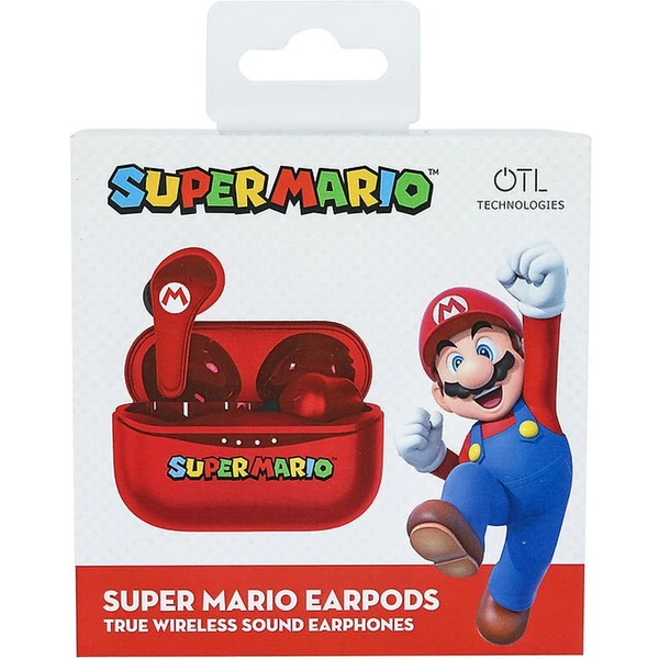 OTL bezdrôtové slúchadlá TWS s motívom Super Mario červená - Slúchadlá - Obrázok LYHB300401