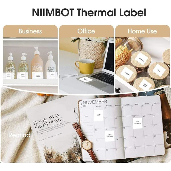 Niimbot štítky R 40x60mm 125ks pre B21, B3S, B1 biele - Pásky pre štítkovače - Obrázok LYR0000N01