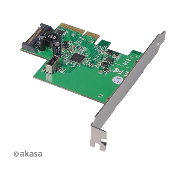 Akasa USB 3.2 HOST card, 10Gbps USB 3.2 Gen 2, Interné, 20-pin, PCIe - Radiče - Obrázok LZ5X600301
