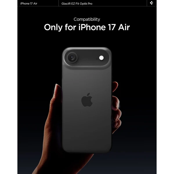 Spigen Glass TR EZ Fit Optik Pro sklá iPhone Air black (2 ks) - Ochranné fólie a sklo - Obrázok LZGH000K01