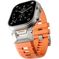 Epico Rubber Pro remienok s nerezovým zapínaním pre Apple Watch 49/46/45/44/42mm oranžový - Remienky