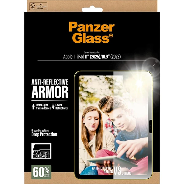 PanzerGlass® Antireflexné sklo s inštalačným rámčekom Apple iPad 11" (2025)/10.9" (2022)   - Ochranné fólie a sklo - Obrázok LZSL000K01