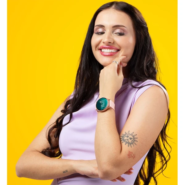 Niceboy Watch Pixel 2 Rose múdre hodinky ružovo zlaté - Inteligentné hodinky - Obrázok M02B000L01
