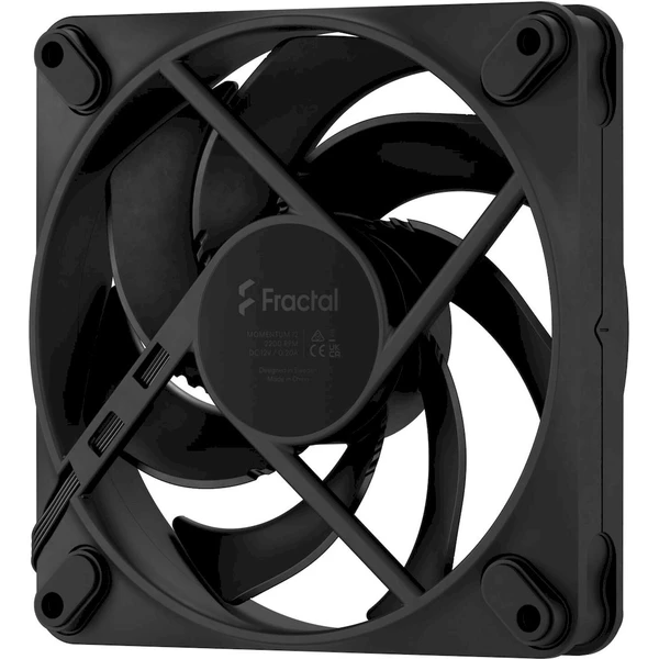 Fractal Design Momentum 12 čierny - Ventilátory pre PC - Obrázok M0JF000O01