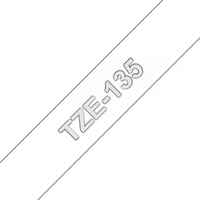 Brother TZe-135 páska biela na priehľadnom 12 mm - Pásky pre štítkovače