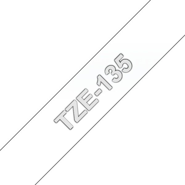 E-shop Brother TZe-135 páska biela na priehľadnom 12 mm