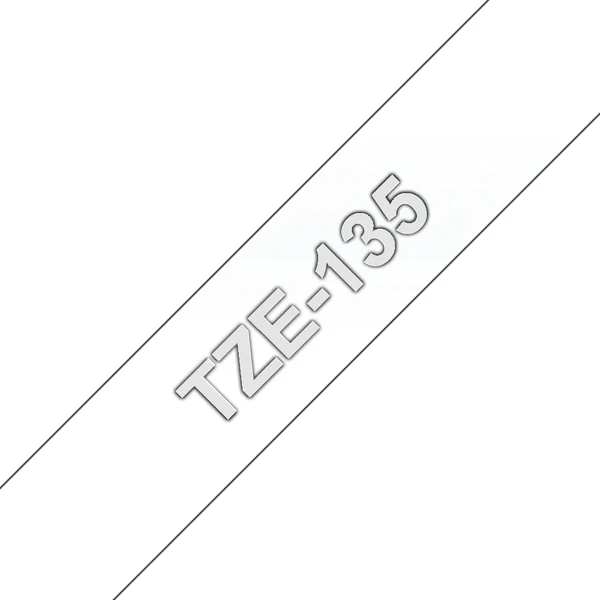 Brother TZe-135 páska biela na priehľadnom 12 mm - Pásky pre štítkovače - Hlavný obrázok
