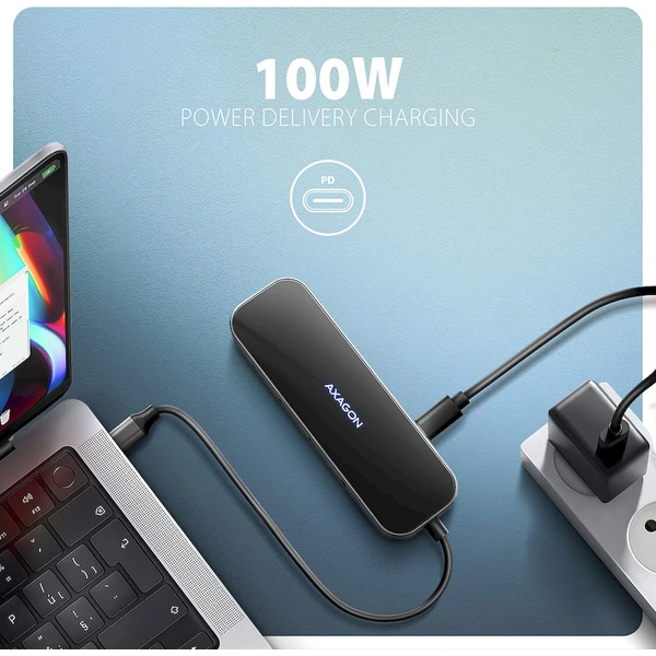 AXAGON HMC-6GLN 6v1 USB-C húb - Dokovacie stanice - Obrázok M15D000N01