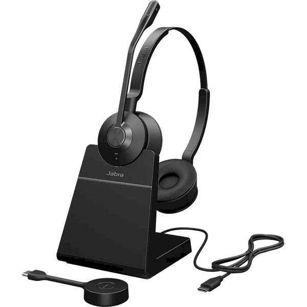 Jabra Engage 55 SE USB-C UC Stereo bezdrôtové slúchadlá so stojanom čierna - Slúchadlá - Obrázok M1IM000K01