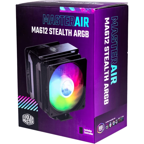 Cooler Master MasterAir MA612 Stealth ARGB - Chladiče - Obrázok M202000K01