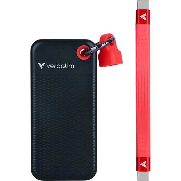 Verbatim Pocket SSD 2TB USB-C čierna/červená - SSD - Obrázok M26S000K01