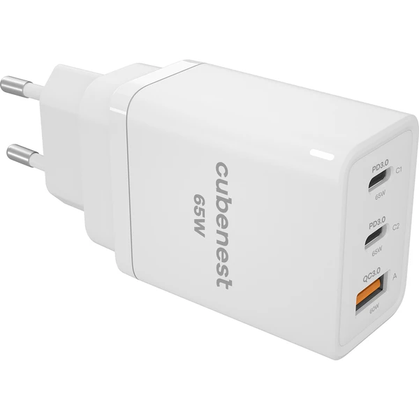 CubeNest S3D1 PD cestovný adaptér (65W) biely - Nabíjačky - Obrázok M2J6000601