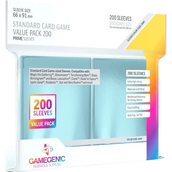 Gamegenic PRIME priehľadné obaly na karty Value Pack (200ks) - Obaly na karty - Hlavný obrázok