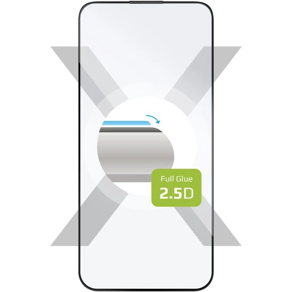 FIXED 2,5D Full-Cover tvrdené sklo Apple iPhone 15 Plus čierne - Ochranné fólie a sklo - Hlavný obrázok