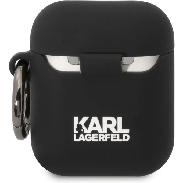 Karl Lagerfeld 3D Logo NFT Choupette Head Silikónové puzdro Airpods 1/2 čierne - Puzdra - Obrázok M30L300401