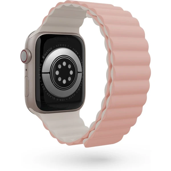Epico Watch Strap Magnetic pre Apple Watch 42/44/45/49 mm ružová/sivá - Remienky - Obrázok M350000601
