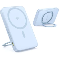 Powerbanka Baseus PicoGo Qi2 s otočným stojanom a bezdrôtovým nabíjaním 5000mAh 20W USB-C modrá - Powerbanky