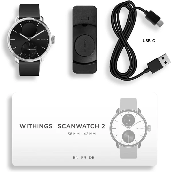 Withings ScanWatch 2 42mm čierne - Inteligentné hodinky - Obrázok M3E7000701