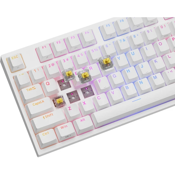 Genesis THOR 404 herná mechanická klávesnica Gateron Yellow Pro/US layout/Biela - Klávesnice - Obrázok M3M0000P01