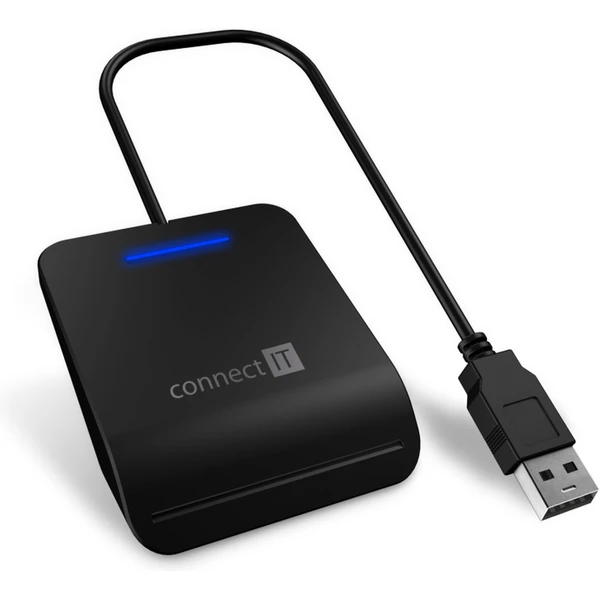 CONNECT IT USB čítačka eObčianok a čipových kariet čierna - Čítačky čipových kariet - Obrázok M3N0000J01