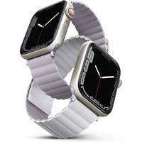 UNIQ Revix obojstranný remienok pre Apple Watch 42/41/40/38mm Lilac (fialový/biely) - Remienky