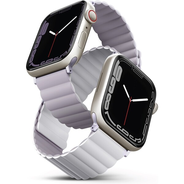 E-shop UNIQ Revix obojstranný remienok pre Apple Watch 42/41/40/38mm Lilac (fialový/biely)